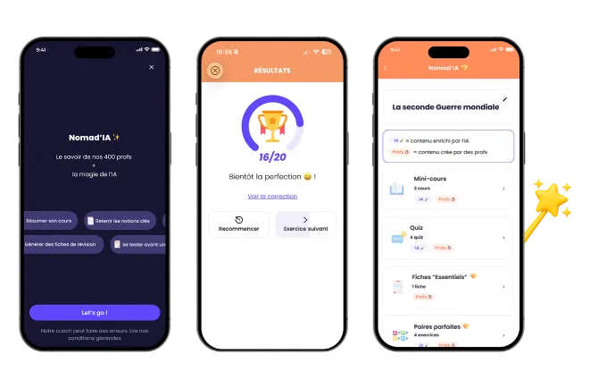 Application Nomad Education avec NOMAD IA